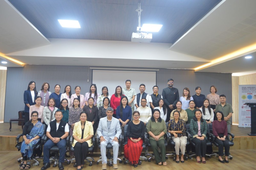 Officials during a workshop on the "Prevention, Prohibition and Redressal of Sexual Harassment of Women at Workplace" in Kohima on July 8. (Photo Courtesy: ATI)